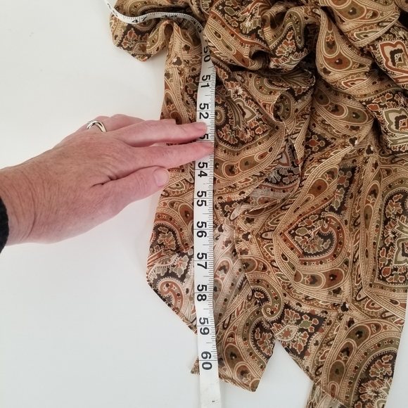 Ronny Kobo Astrid Paisley Ruched Silk Midi Cocktail Dress Size XL Multicolored - Picture 16 of 16